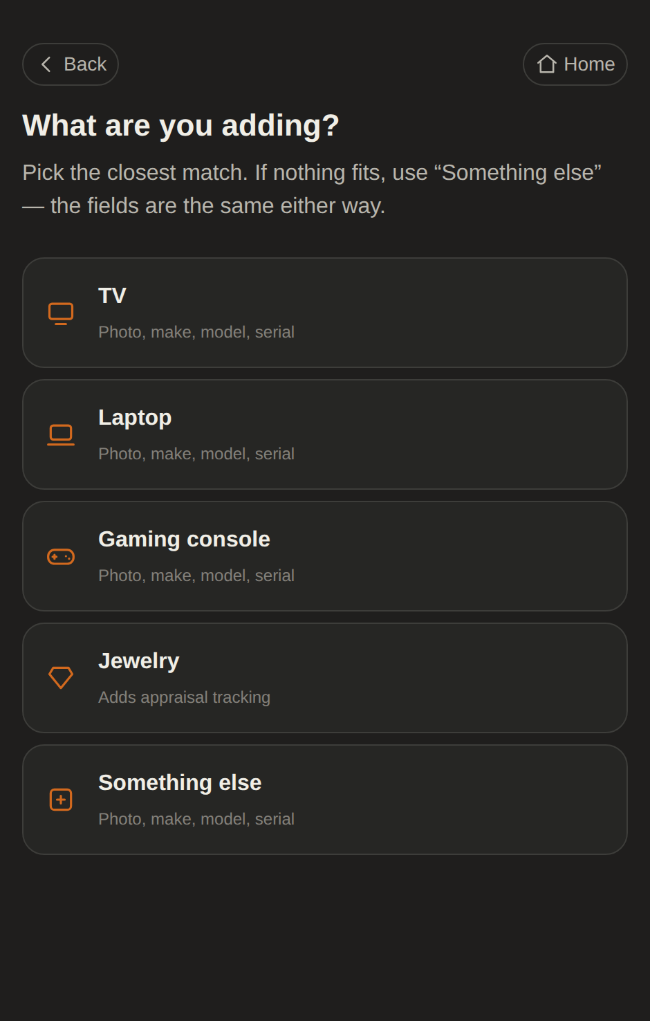 Adding an asset